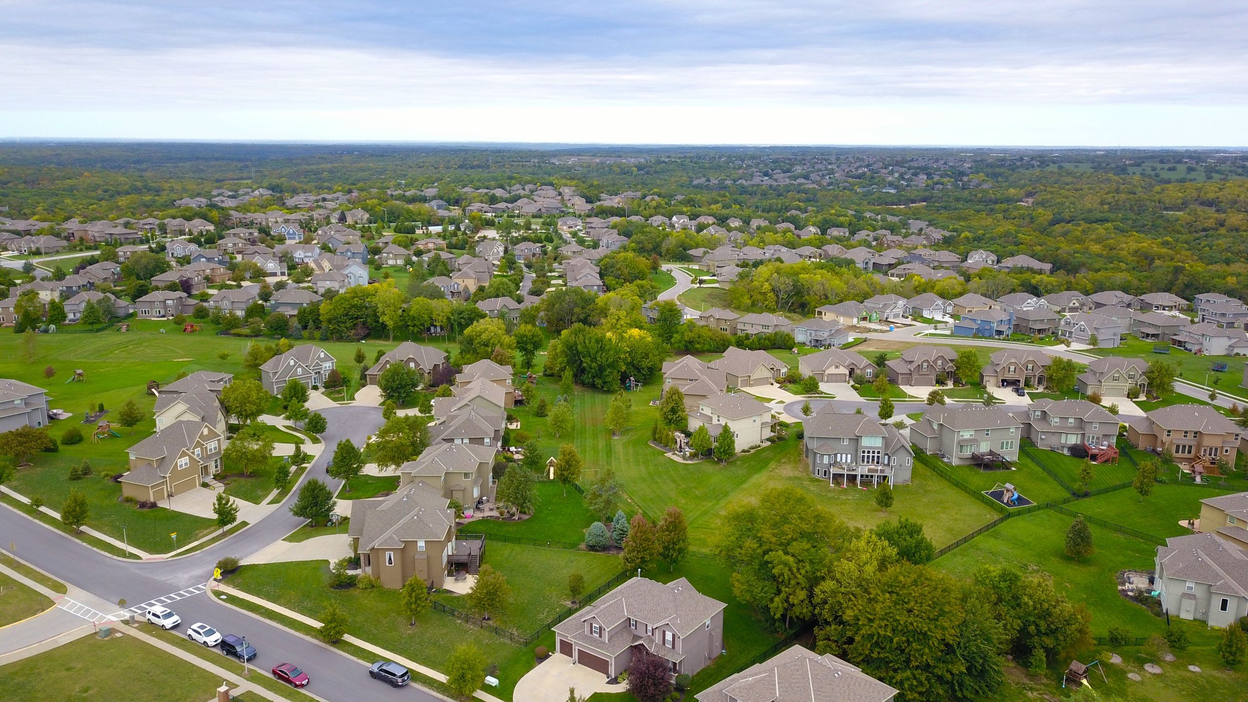 Aerial view of South Jersey residential neighborhoods